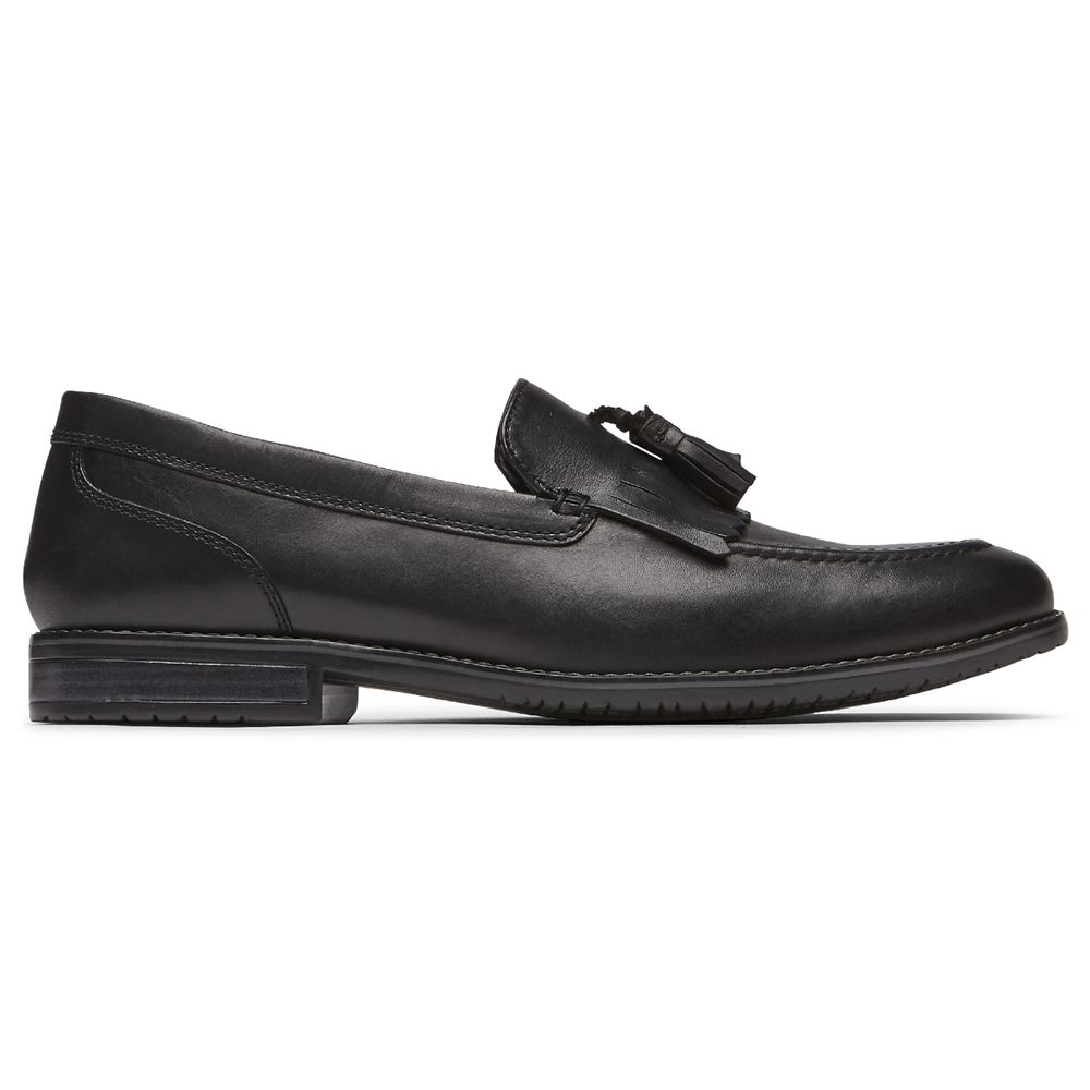 Mocasini Barbati Rockport Style Purpose 3 Tassel Slip-Ons Negrii - Romania 9014-DWPQC